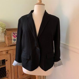 Black one button blazer US16